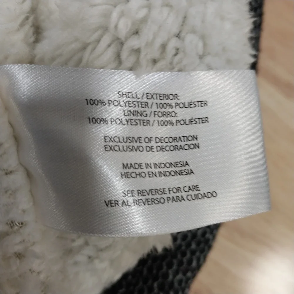 Orvis Mens Pullover Sherpa Lined Honeycomb Knit Quarter Zip XL Grey